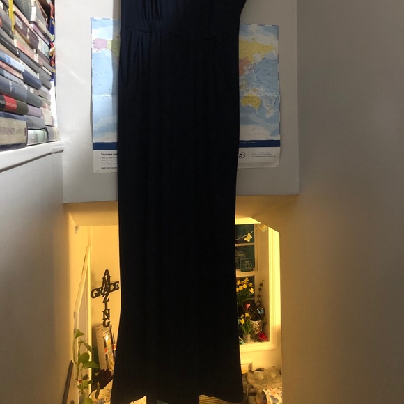 Vince Camuto Navy Blue Pantsuit One Piece Jumpsuit Women’s Large - Picture 4 of 4